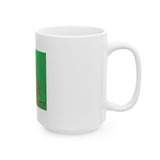 Religious Icon Bandana Mug — "God Money Power" Ceramic Coffee Cup (11oz, 15oz)