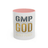 GMP GOD Money Power Accent Coffee Mug — Motivational Office Gift (11/15oz)