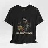 God Money Power Tee — Faith & Prosperity Graphic T-Shirt