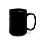 GMP Tiger Mug — "God Money Power" Black Ceramic Coffee Cup