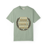 God Money Power T-Shirt — Bold Gold Laurel Graphic Tee