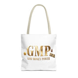 GMP "God Money Power" Gold Logo Tote Bag