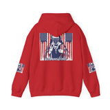 Patriotic Boxer Dog Hoodie — 'God, Money, Power' Americana Pullover