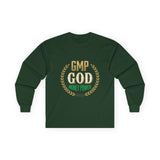Money Power Long Sleeve Tee — “GMP GOD” Laurel Graphic