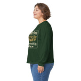 Inspirational Faith Hustle Long Sleeve Tee — “Put GOD First, Hustle For The MONEY, Put Yourself In POWER”