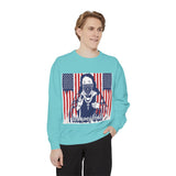 God Money Power Sweatshirt — Patriotic Bandana Graphic Crewneck