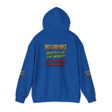 Inspirational Graphic Hoodie - "Put God First, Hustle for the Money, Put Yourself in Power"