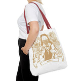 Gold Saint Mary Illustration Tote Bag — Bad Money Power Graphic Tote