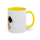 Accent Coffee Mug — 'God Money Power' Retro Palm Beach Graphic