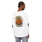 God Money Power- Halloween Pumpkin Long Sleeve Tee