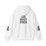 God Money Power Hoodie — Bold Religious Graphic Pullover