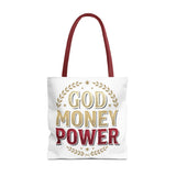 God Money Power- Tote Bag – Inspirational Faith & Prosperity Canvas Tote