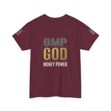 GMP GOD Money Power T-Shirt — Bold Gold Logo Tee