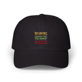 Dad Cap — "You Can Expect Better From Me But Respect My Power" Embroidered Statement Hat