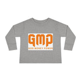 Toddler Long Sleeve Tee — GMP "God Money Power" Orange Graphic