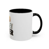 God Money Power Accent Coffee Mug — Inspirational Faith & Wealth Quote