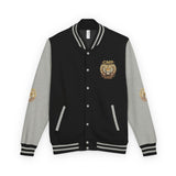 Tiger Crest Letterman Jacket — GMP "Good Money Power" Red & White Varsity