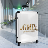 GMP "God Money Power" Carry-On Suitcase — Gold Logo Travel Luggage