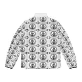 Men's Puffer Jacket — Vintage Test Pattern All-Over Print