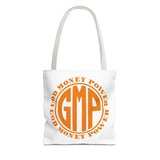 Tote — GOD MONEY POWER (GMP) Orange Logo All-Over Print