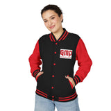 Letterman Jacket — GMP "God Money Power" Red & White Varsity