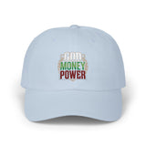God Money Power- Dad Cap — Embroidered Fist Hat