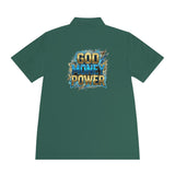 God Money Power Polo Shirt — Men's Graphic Sport Polo