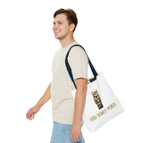 God • Money • Power Tote Bag — Inspirational Gold Block Design
