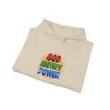 God Money Power Hoodie — Colorful Inspirational Religious Graphic Pullover