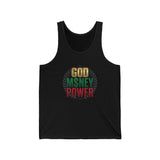 God Money Power—Tank Top — Inspirational Faith & Wealth Graphic Tank