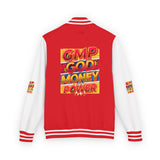 Letterman Jacket — "GMP God Money Power" Retro Varsity Jacket