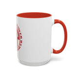 GMP 'God Money Power' Accent Coffee Mug — Red Logo 11/15oz
