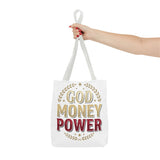 God Money Power- Tote Bag – Inspirational Faith & Prosperity Canvas Tote