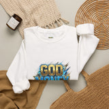 God Money Power Crewneck Sweatshirt — Bold Faith & Hustle Graphic Pullover