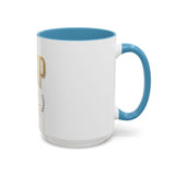 GMP Gold Accent Coffee Mug – "God Money Power" Inspirational Ceramic Cup