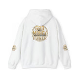 God Money Power Hoodie – Gold Globe Graphic Religious Streetwear