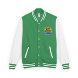 Letterman Jacket — "God Money Power" Retro Graphic Varsity Jacket