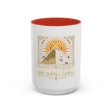 Egyptian Pyramid Sun Mug — Good Money Power Coffee Cup (11/15oz)
