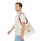 Gold Saint Mary Illustration Tote Bag — Bad Money Power Graphic Tote