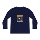 Youth Long Sleeve Tee — GMP (God Money Power) Eagle Graphic