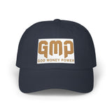 God Money Power Dad Cap — White Embroidered Baseball Hat