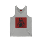 Religious Icon Masked Madonna Tank Top — Red Gothic Sacred Heart Graphic