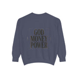 Sweatshirt — GOD MONEY POWER Bold Graphic Crewneck