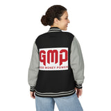 Letterman Jacket — GMP "God Money Power" Red & White Varsity
