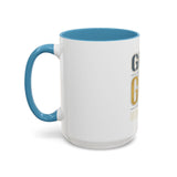 GMP GOD Money Power Accent Coffee Mug — Motivational Office Gift (11/15oz)