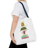 God Money Power Tote Bag — Christian Faith & Prosperity Graphic Tote