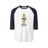 God Money Power Graphic Raglan Shirt