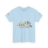 GMP "God Money Power" Tee - Gold Logo Graphic T-Shirt