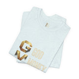GVP 'God Money Power' Graphic Tee – Gold Lettering Christian Streetwear