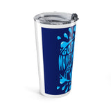 20oz Blue Graphic Tumbler — 'Good Money' Bandana Figure Stainless Travel Cup